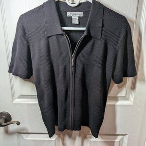 Women's Dress Barn black short sleeved sweater, Large.